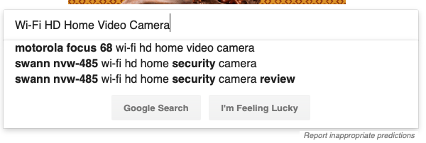 G Search Home Video Camera